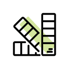 Materials delivery and execution icon