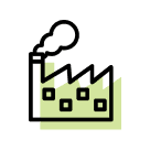 Factory icon representing production